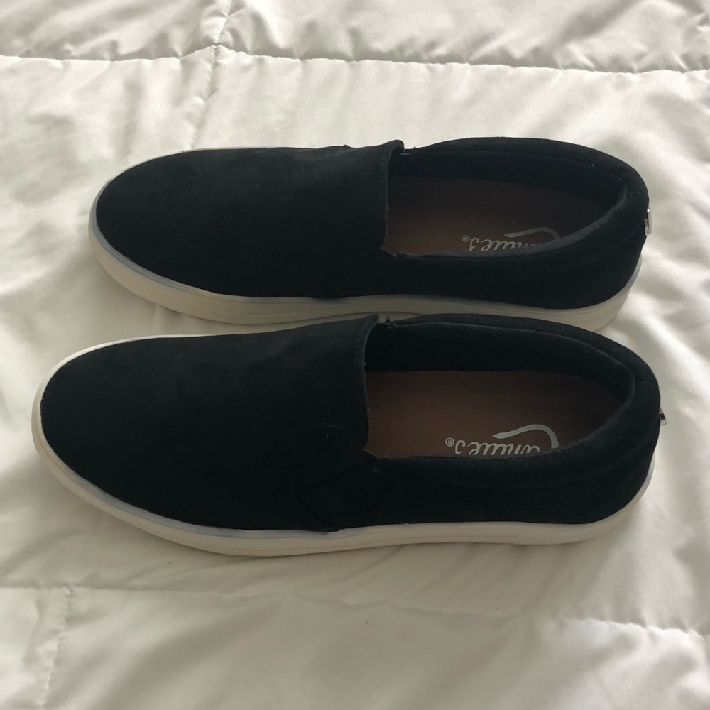 Candies Black Suede Slides